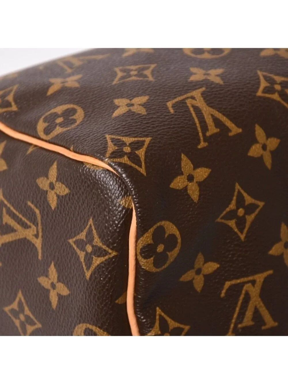 Louis Vuitton Speedy 25 Handbag Monogram Leather Brown Gold